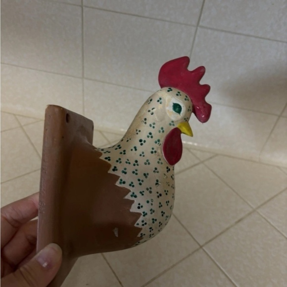 Decorative Brown Wall Mount Rooster Apron Hook